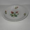 Ancien plat creux rond en porcelaine Paris ou Limoges roses en boutons