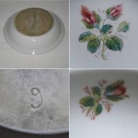 Plat rond creux decor roses boutons 2