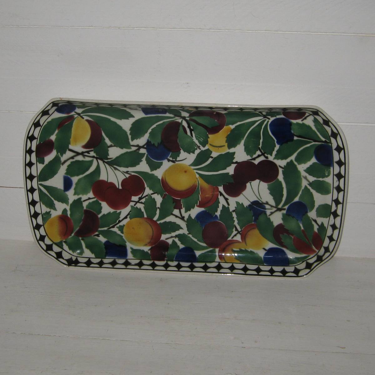 Plat villeroy et boch decor cerises prunes etc 1