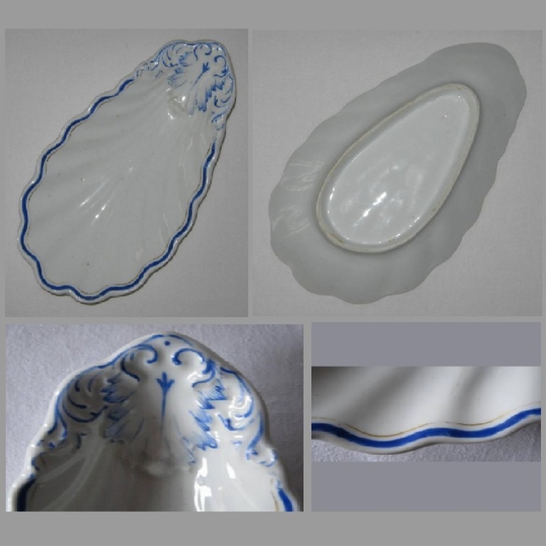 Ravier porcelaine bleu 2