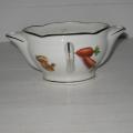 Ancienne saucière gras et maigre en porcelaine décor légumes PL France