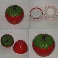 Seau a glace retro bac a glacons vintage fraise rouge 2