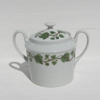 Sucrier porcelaine de paris limoges france decor lierre 1