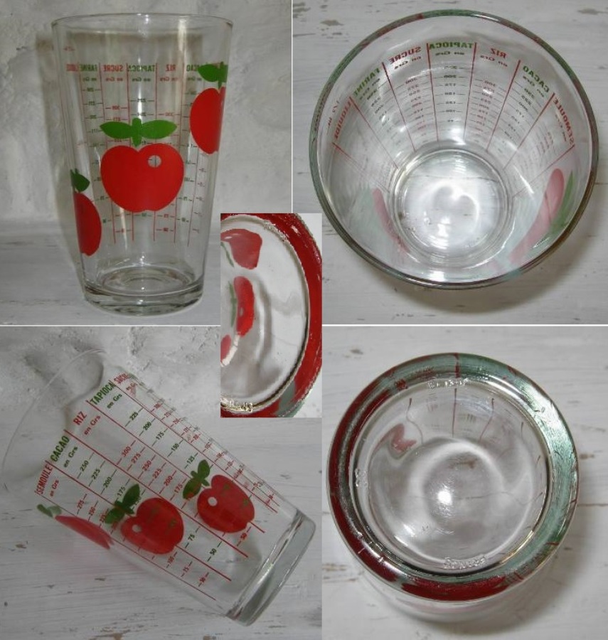 Verre doseur pommes rouges 2