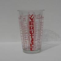 Verre doseur vintage ecritures rouges verutile reims france 1