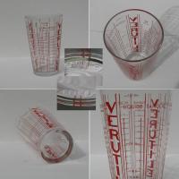 Verre doseur vintage ecritures rouges verutile reims france 2