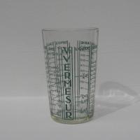 Verre doseur vintage ecritures vertes vermesur bvb france 1